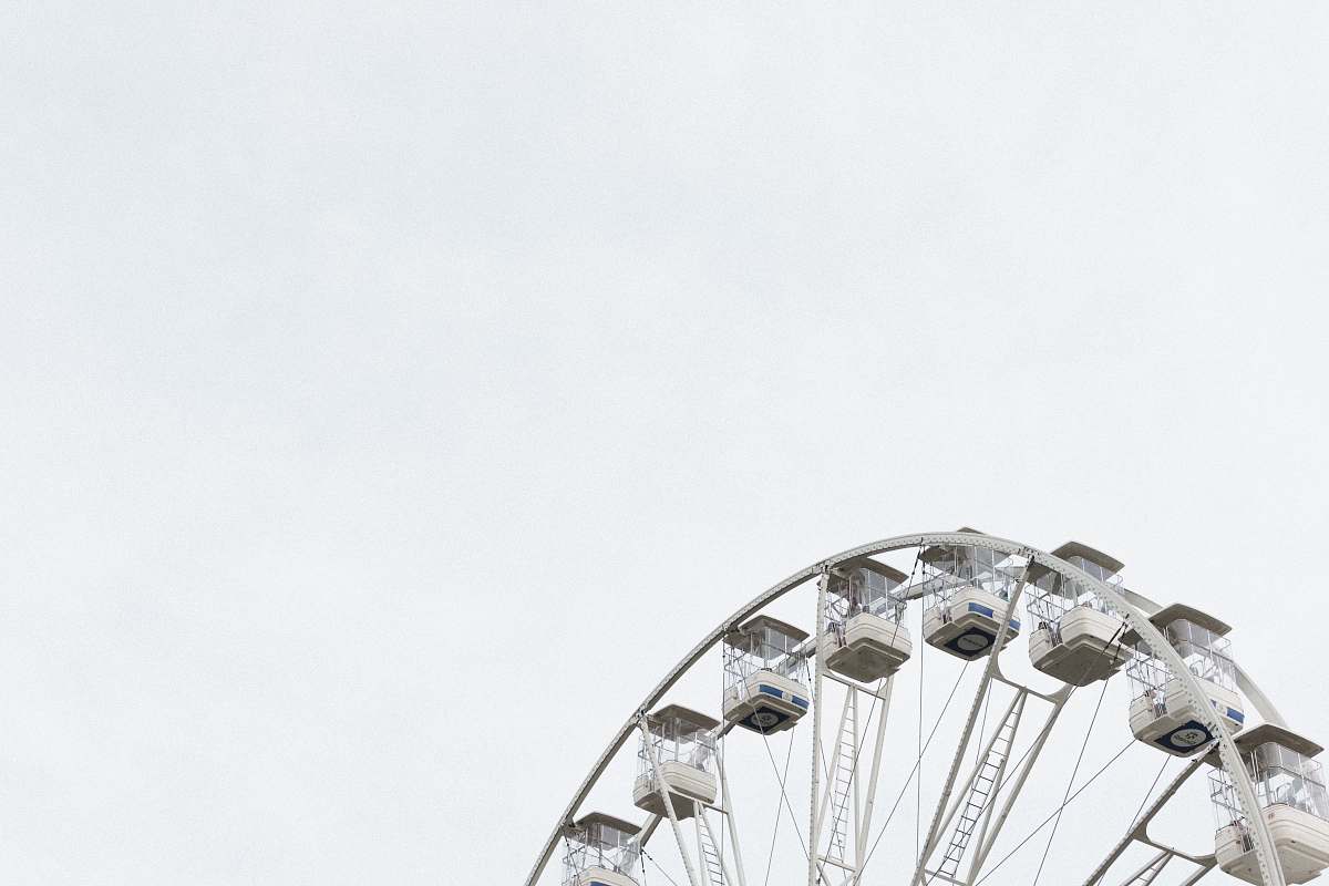 ferris wheel white ferris wheel amusement park